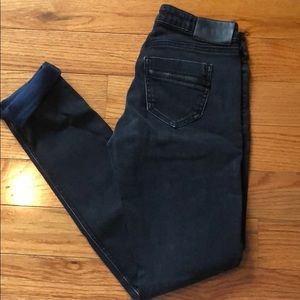Black wash denim jeans